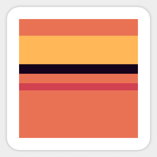 An incredible medley of Licorice, Jazzberry Jam, Brick Red, Light Red Ochre and Pastel Orange stripes. Sticker